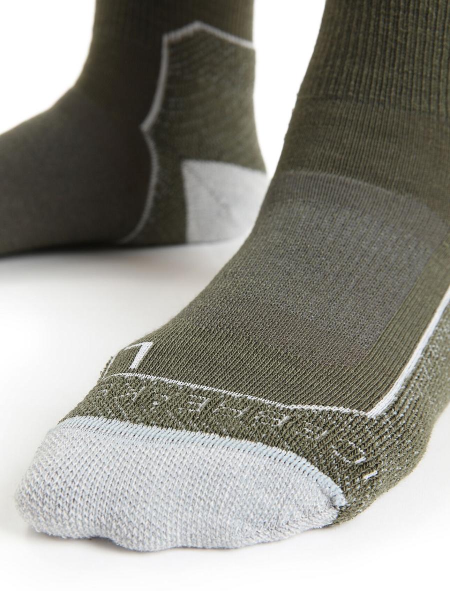 Chaussettes Icebreaker Merino Hike+ Light Mini Femme Vert Olive | FR 1446MQZA